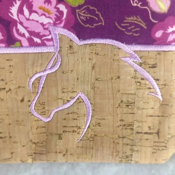 Horse Themed Change Purse Or Makeup Bag. For Kitty Rescue! NWOT - Picture 5 of 8